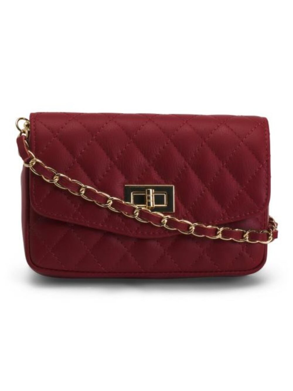 PERSAMAN NEW YORK Made In Italy Leather Quilted Crossbody